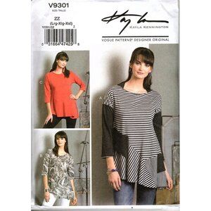Vogue V9301 Misses L to XXL Kayla Kennington Pullover Tunic Sewing Pattern